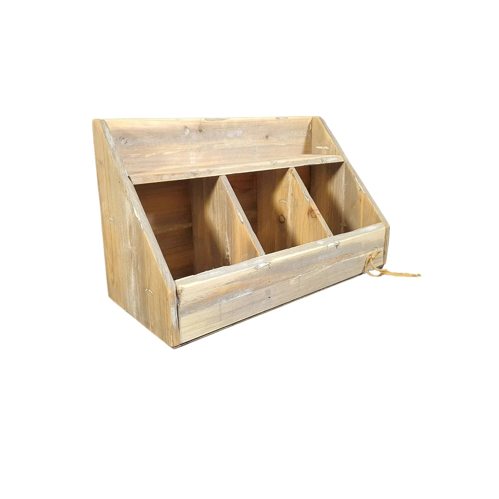 Holz Organizer mit drei Fächern 47 cm
