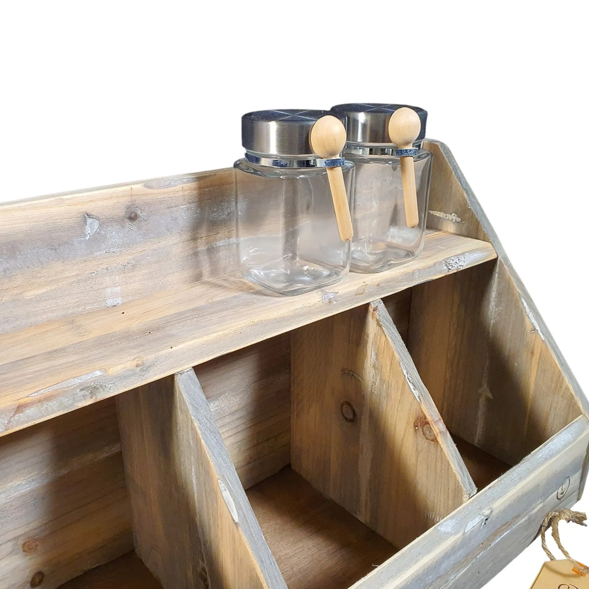 Holz Organizer mit drei Fächern 47 cm