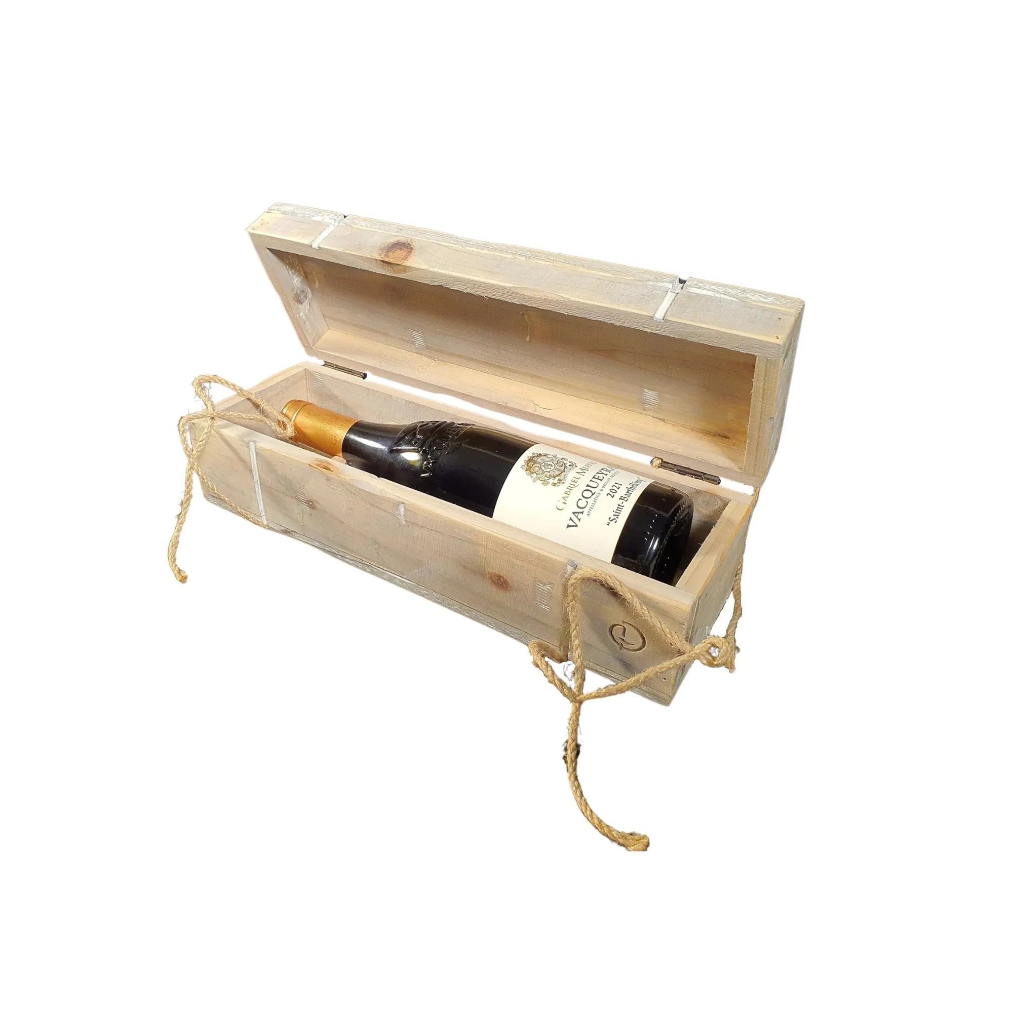 Dutch Mood Holzkiste mit Deckel und Seilverschluss 36 cm