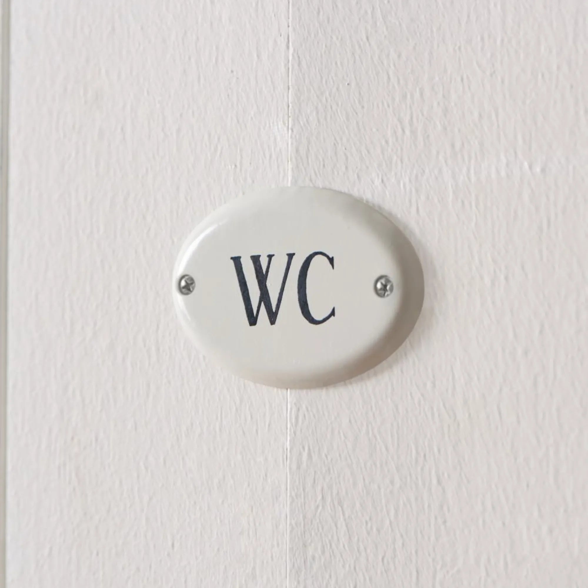 Ib Laursen Schild „WC“ aus Metall weiß 9 cm