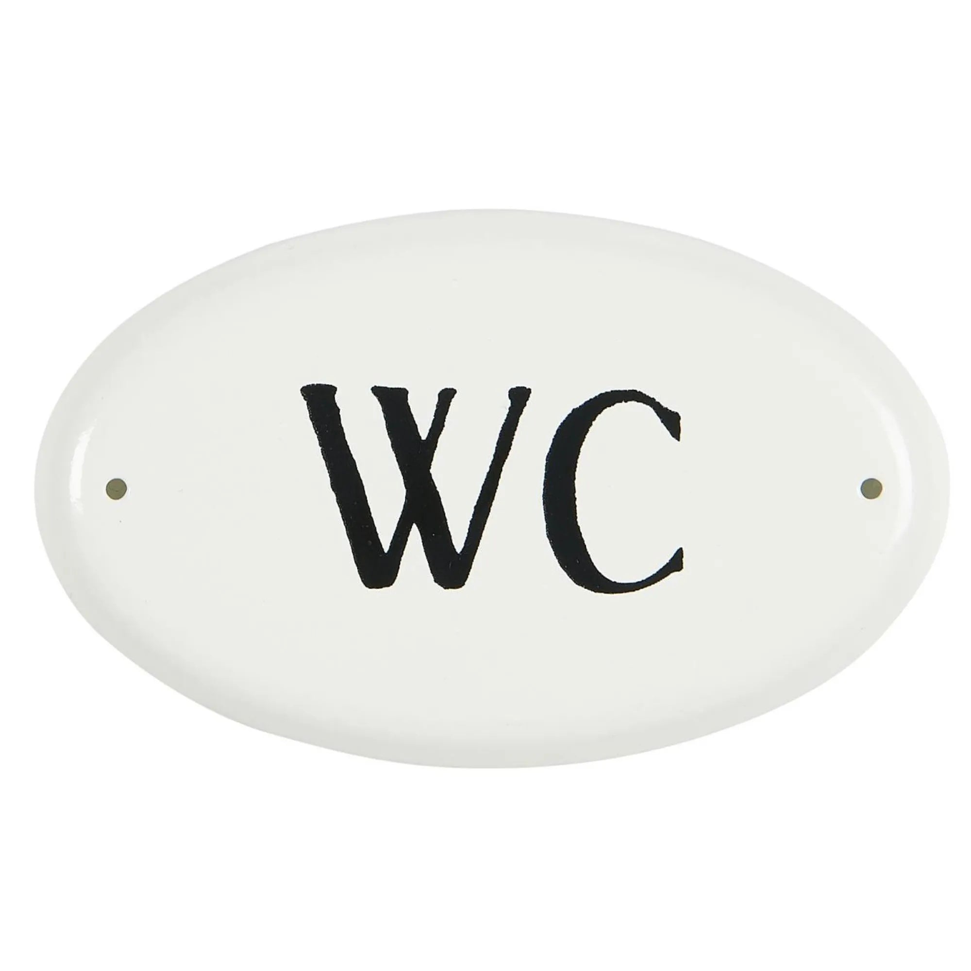 Ib Laursen Schild „WC“ aus Metall weiß 9 cm