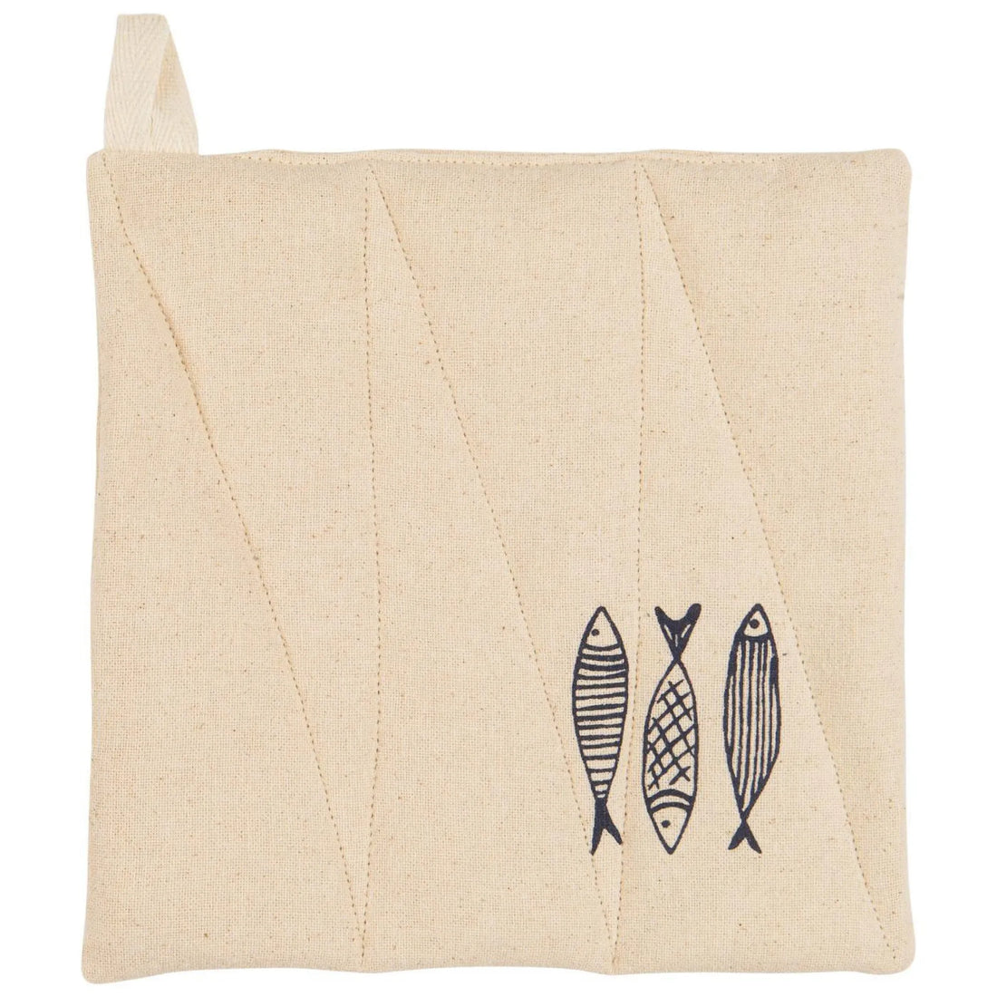 Ib Laursen Topflappen „Marlin“ natur mit Fischen 20 cm