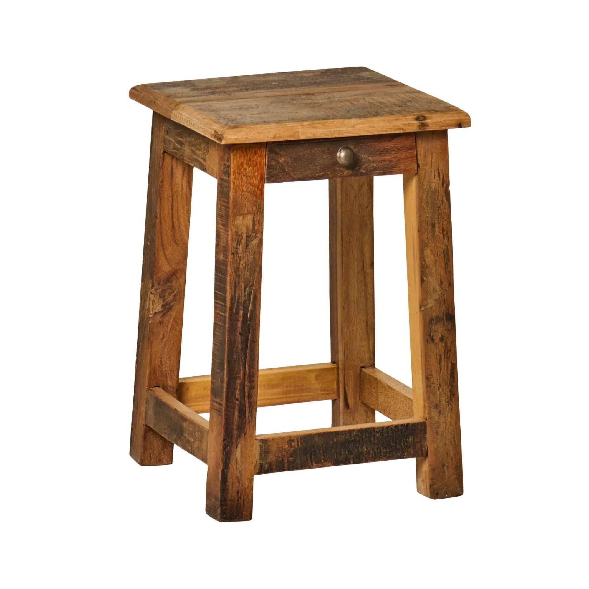UNIKA Beistelltisch mit Schublade aus recyceltem Holz von Ib Laursen