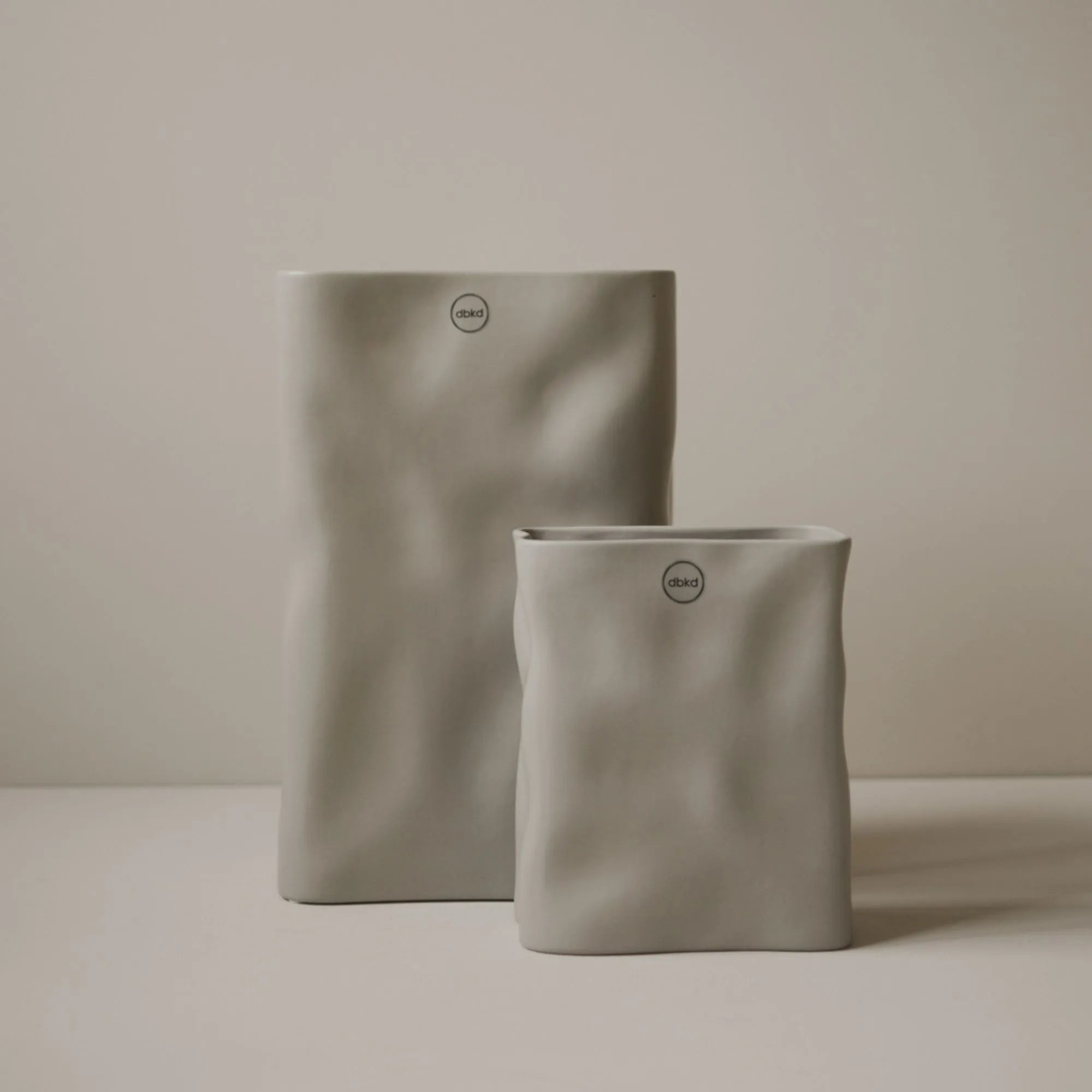 DBKD Vase „Meadow“ grau beige 18 cm