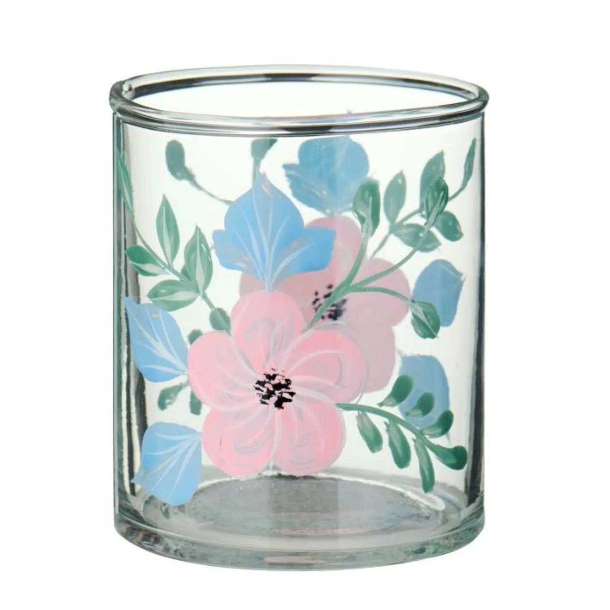 Ib Laursen Teelichthalter aus Glas handbemalt – 6 florale Designs