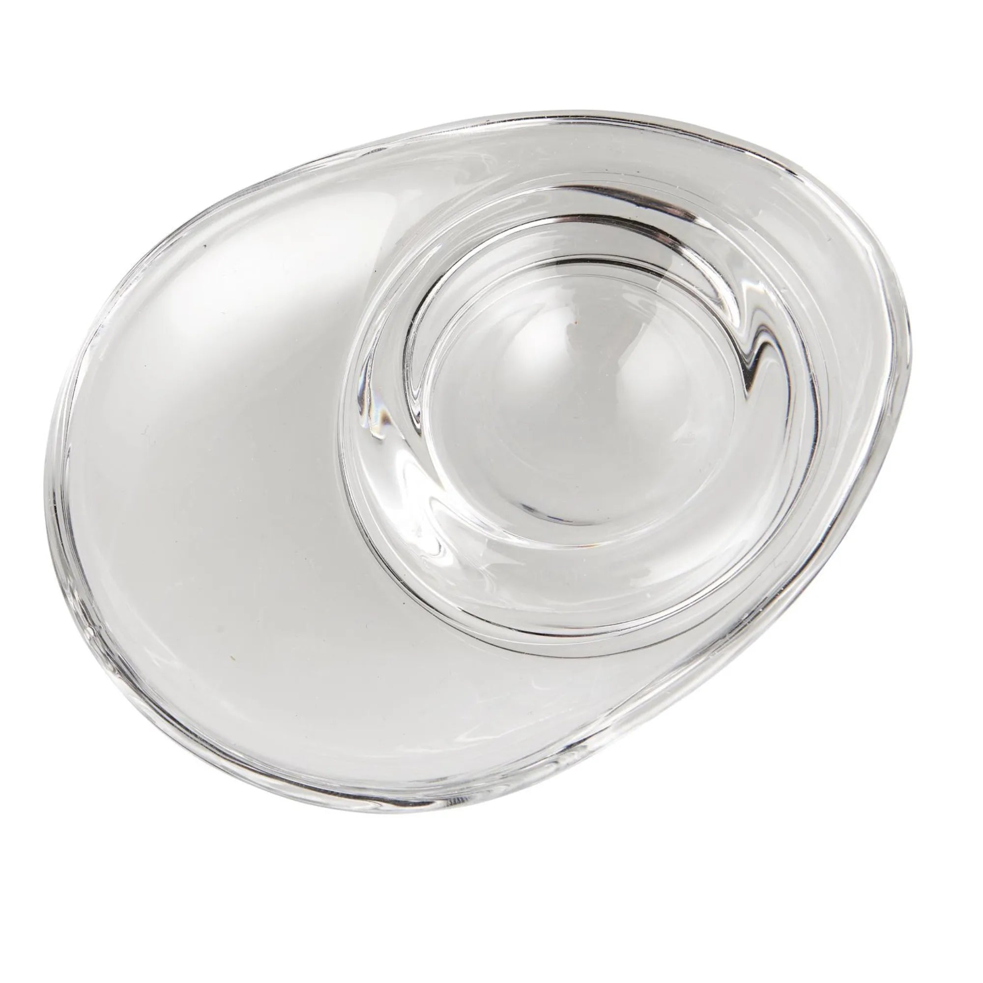 Ib Laursen Eierbecher Glas mit Ablage für Eierschalen & Salz