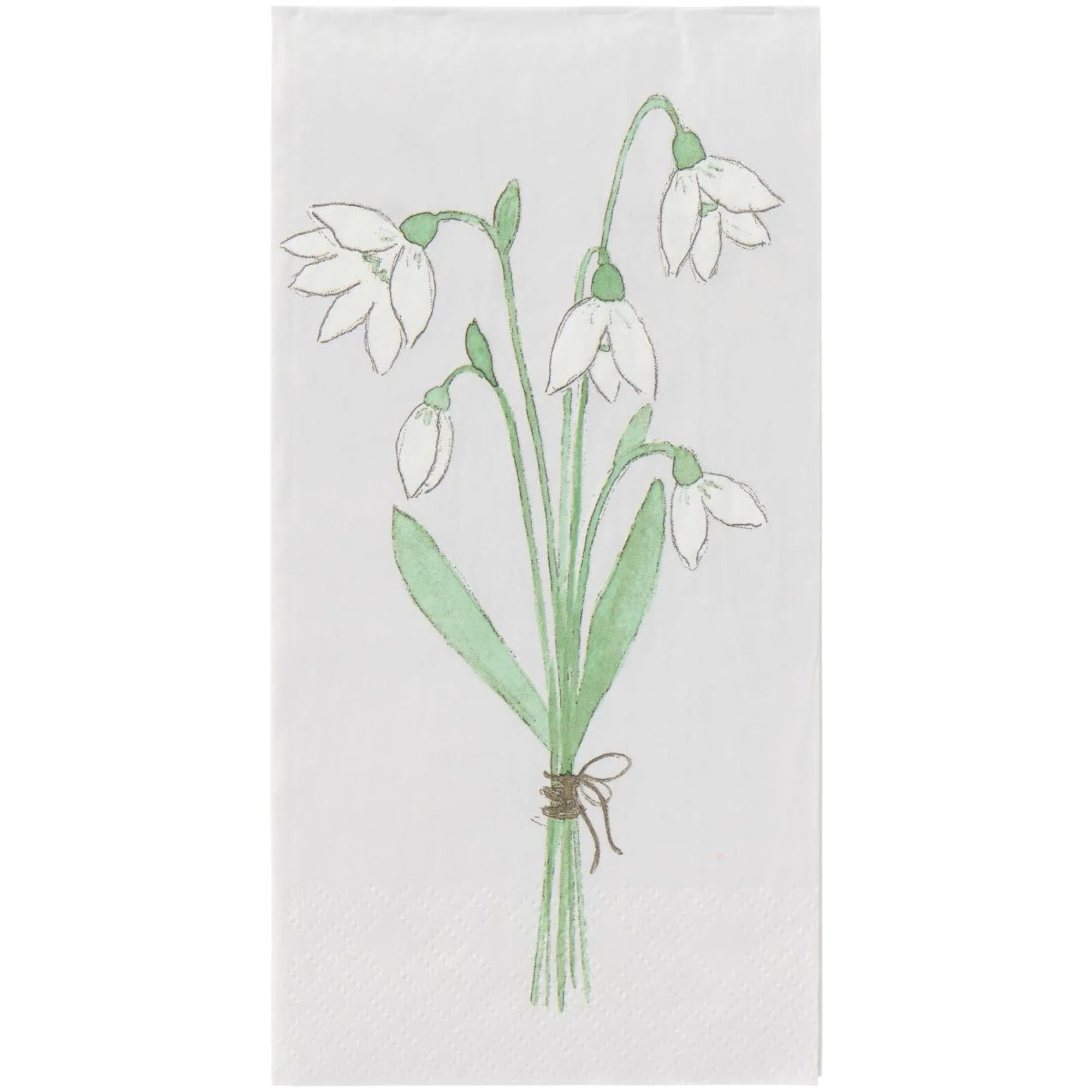 Ib Laursen Servietten „Schneeglöckchen“ 40 x 40 cm – 16 Papierservietten