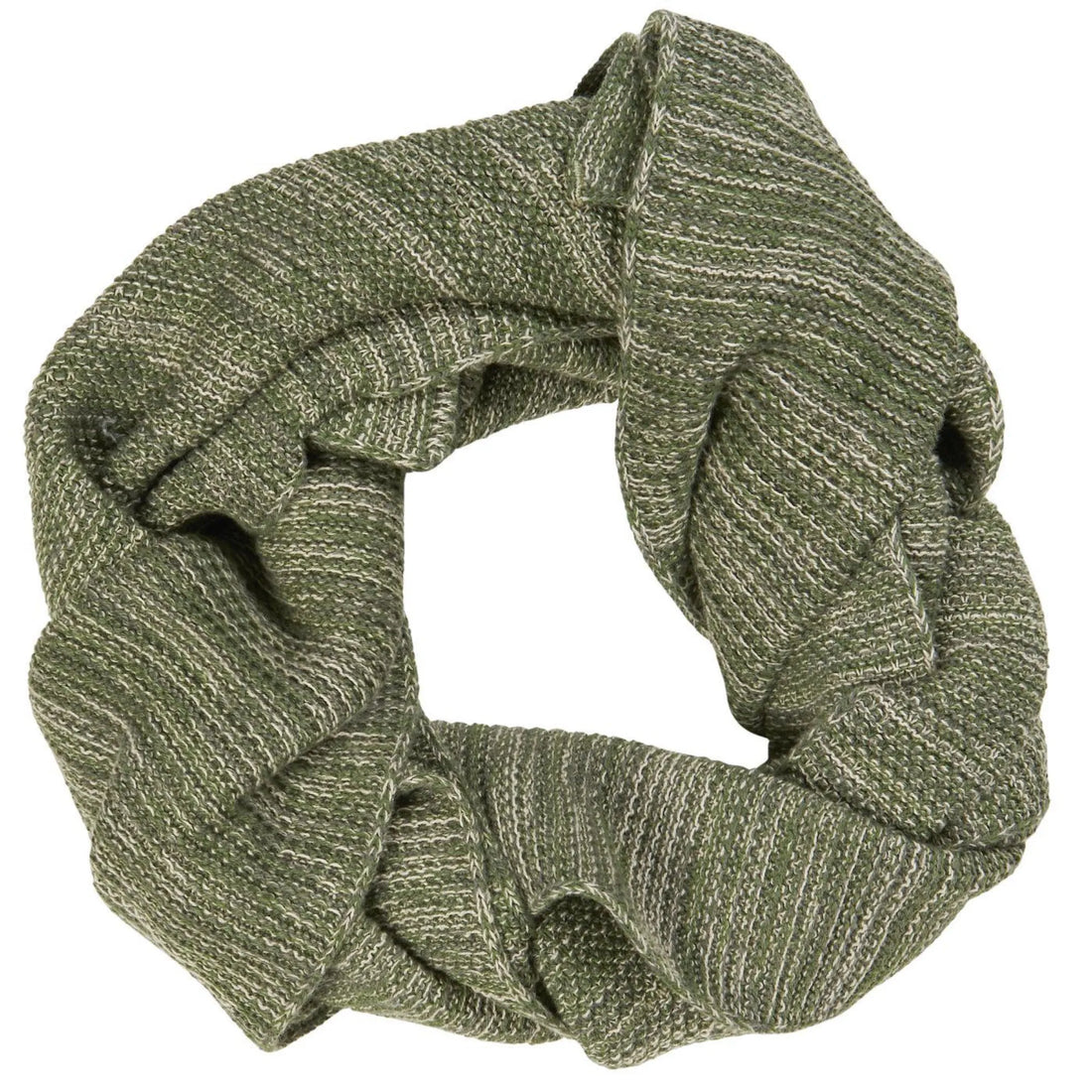 Ib Laursen Strickschal grün melange aus Öko Tex Baumwolle 160 cm