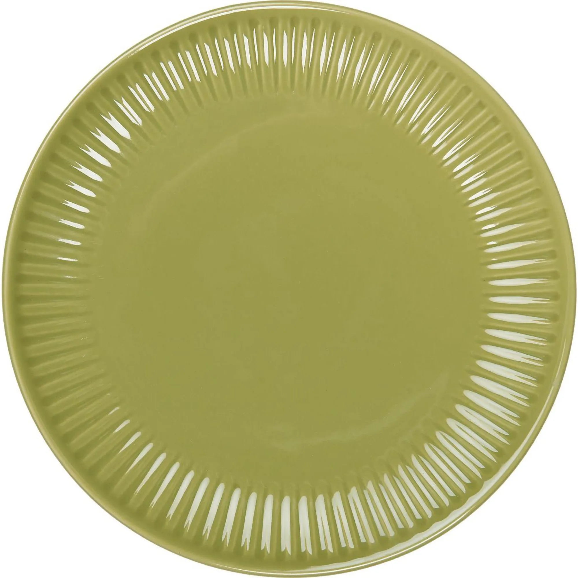 Ib Laursen Teller Mynte „Herbal Green“ grün aus Steingut Ø 19,5 cm