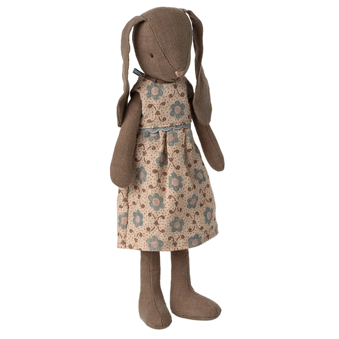 Maileg Hase Mädchen Größe 2 24 cm – Stofftier aus Leinen & Baumwolle, Blumenkleid