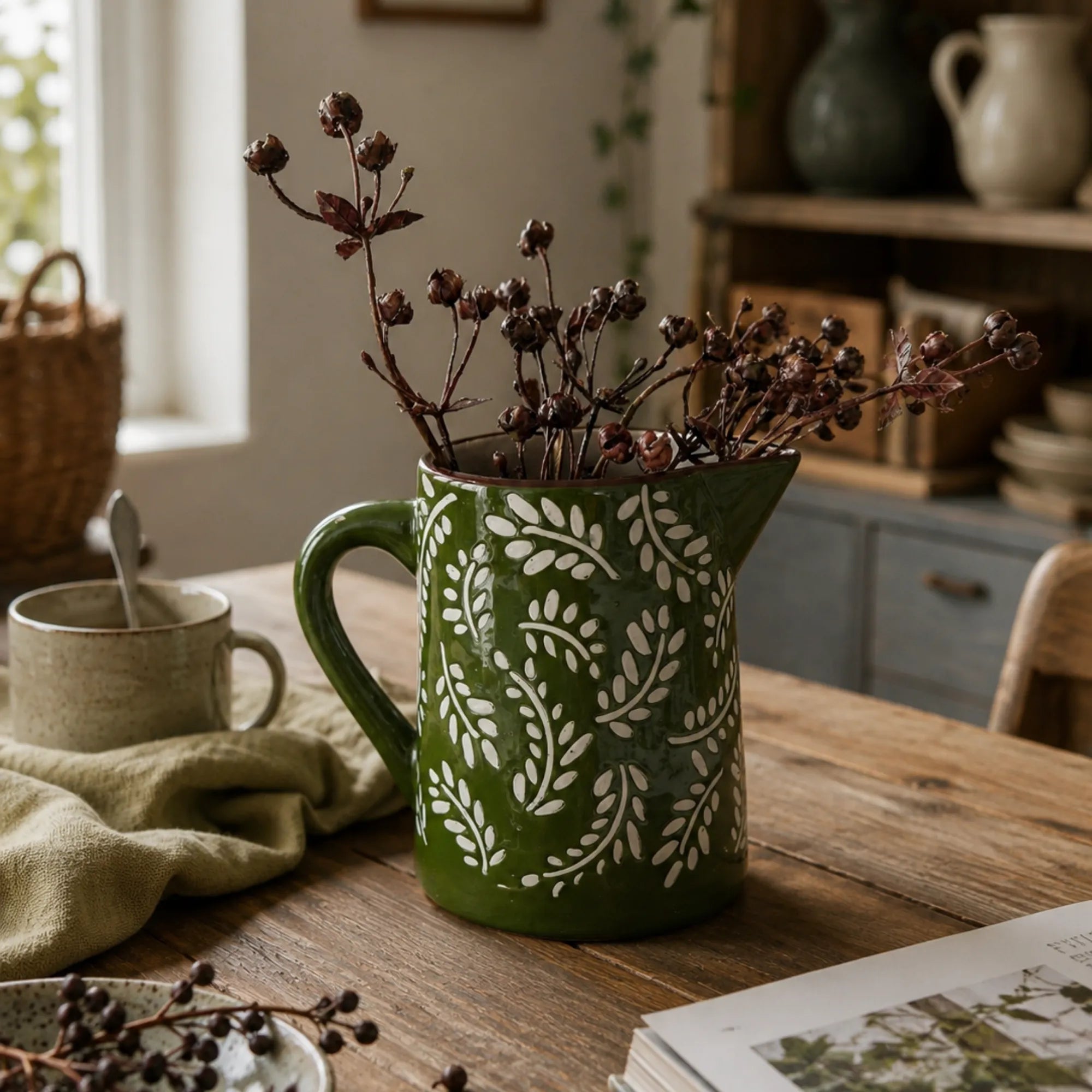 miljögarden kanne oats grün vase herbst krug