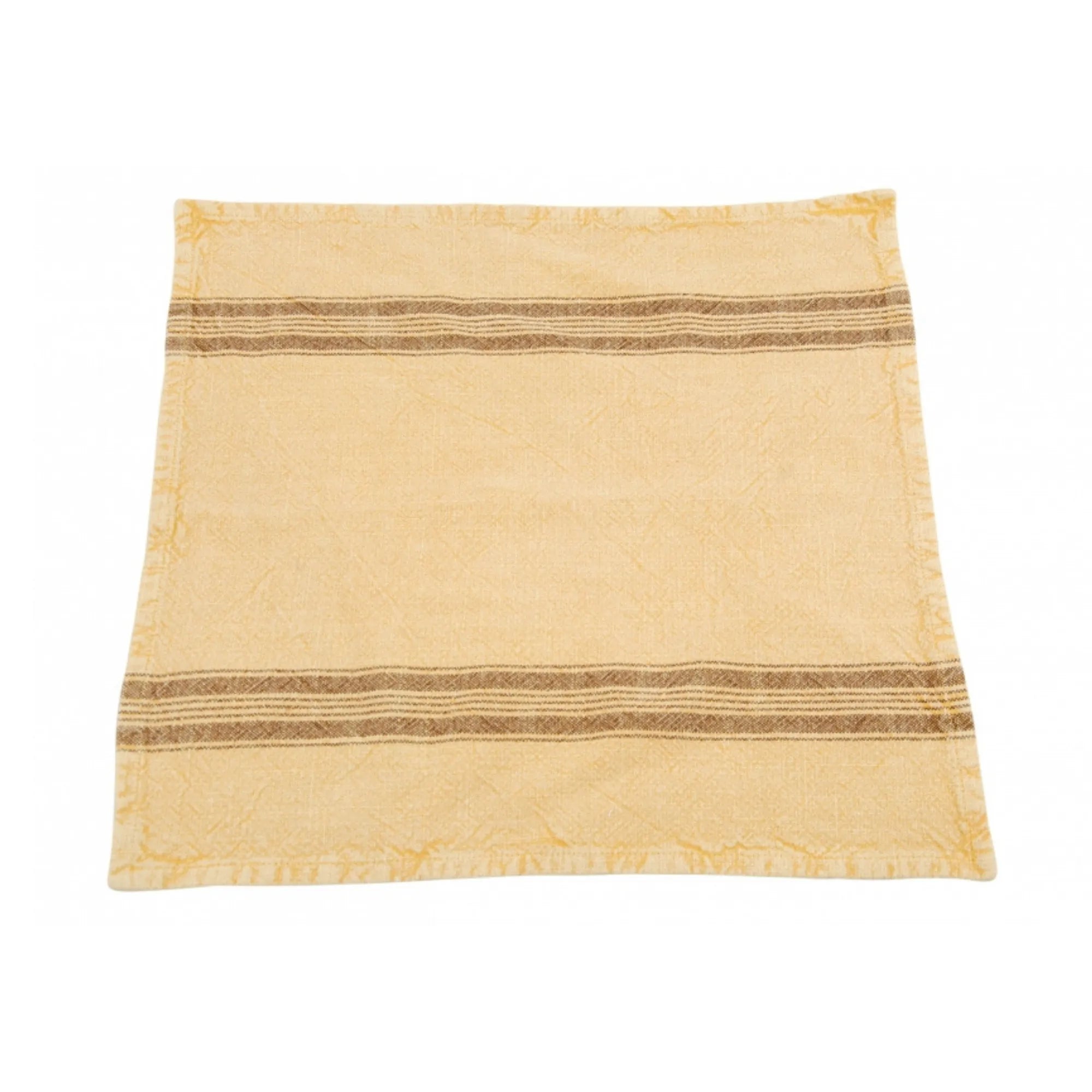 Stoffserviette Eya gelb aus Baumwolle 45 × 45 cm – Miljögården