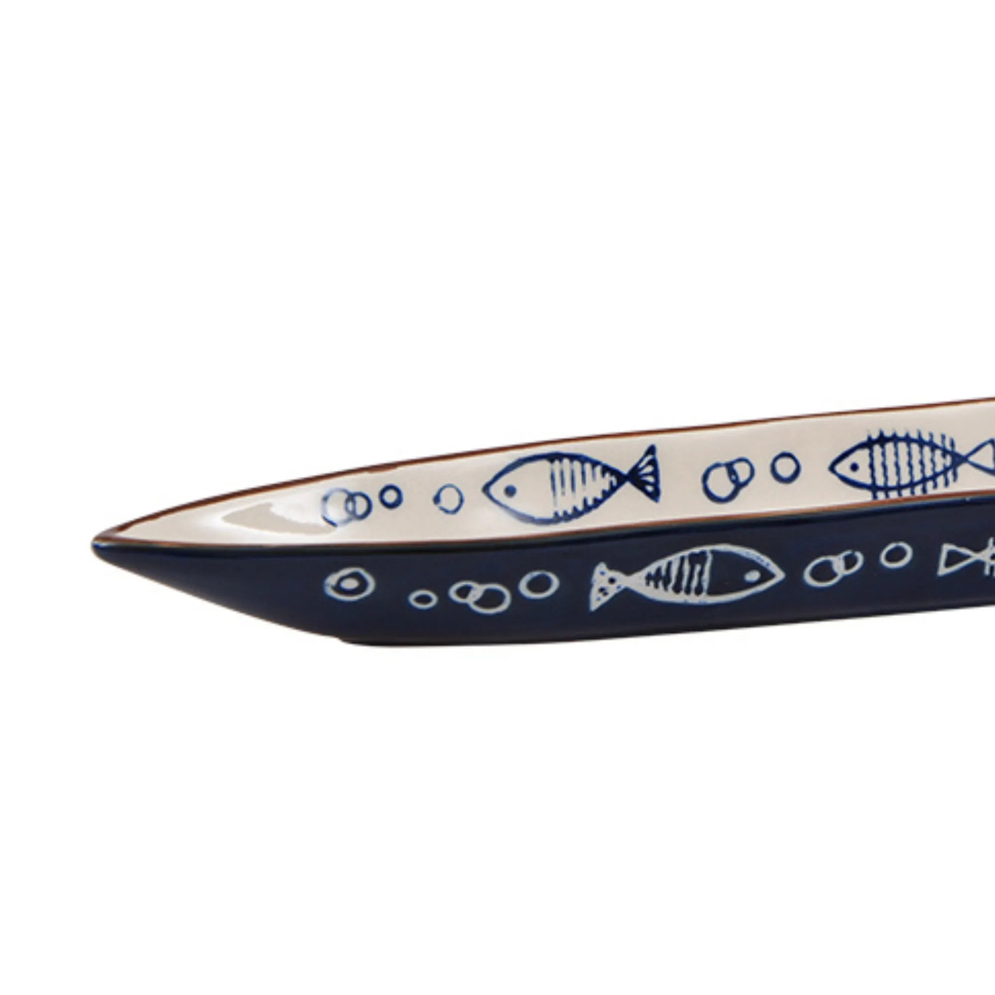 Servierschale „Ocean“ Fischform dunkelblau 36 cm Miljögården