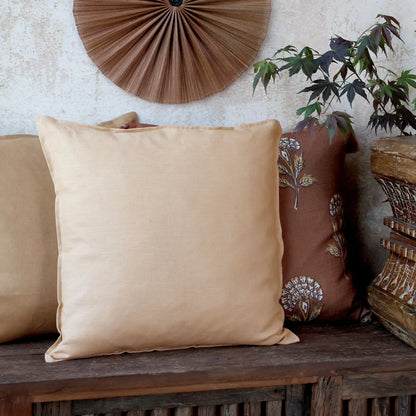 Aix Kissenbezug aus 100 % Leinen in der Farbe Leinen, 50 × 50 cm von Chic Antique