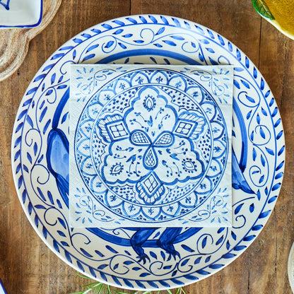 Bloomingville Servietten „Karlie“ blau maritim 20 Stück 33x33 cm