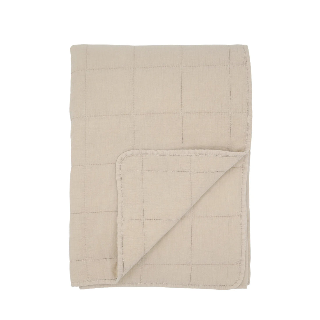 Chic Antique Aix Vintage Quilt aus Baumwolle in Leinen 130 × 180 cm