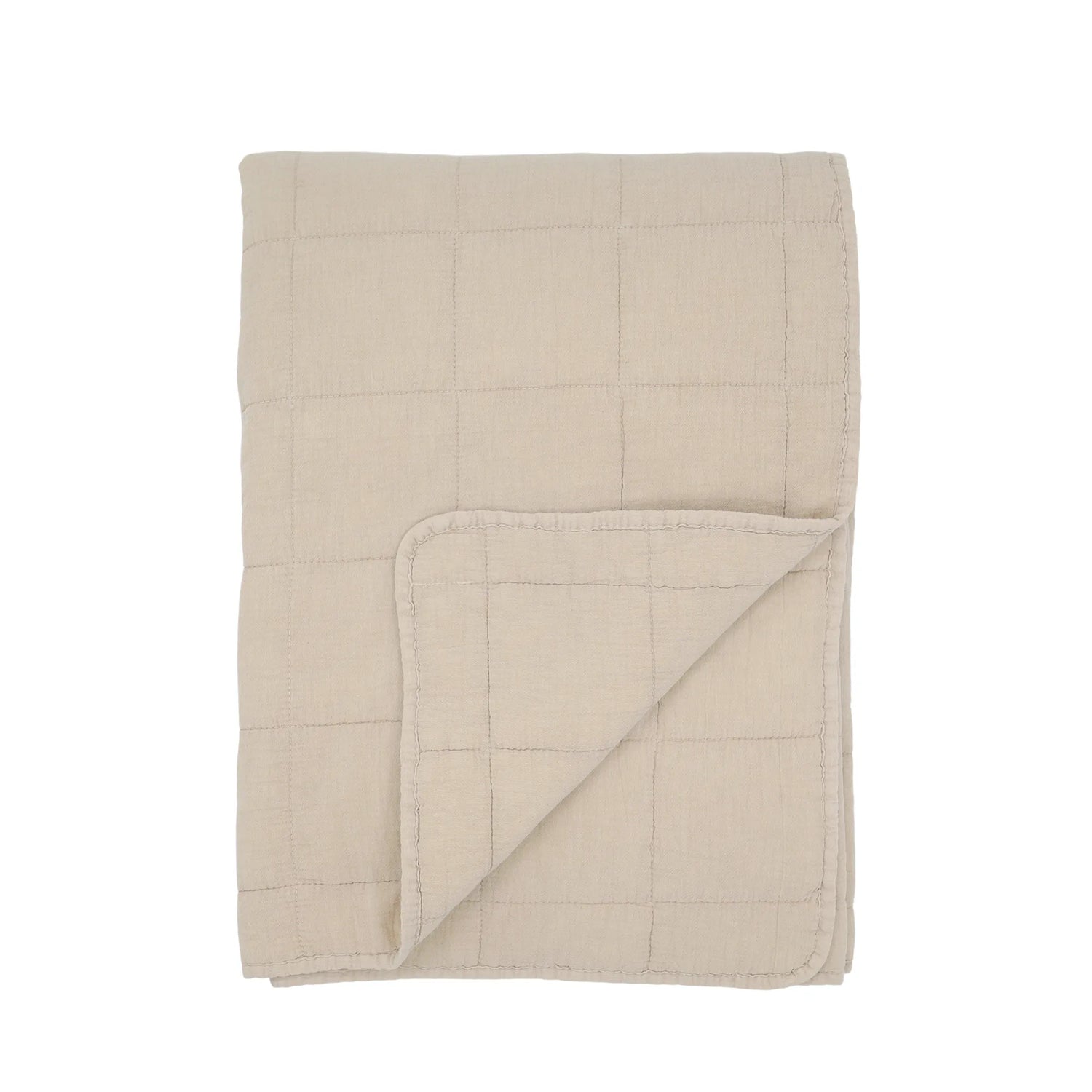 Chic Antique Aix Vintage Quilt aus Baumwolle in Leinen 130 × 180 cm
