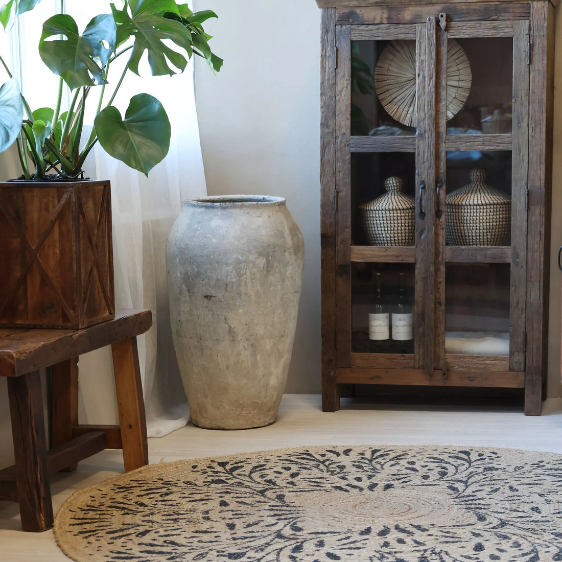 Chic Antique Grimaud Holzbank aus recyceltem Massivholz 90 cm