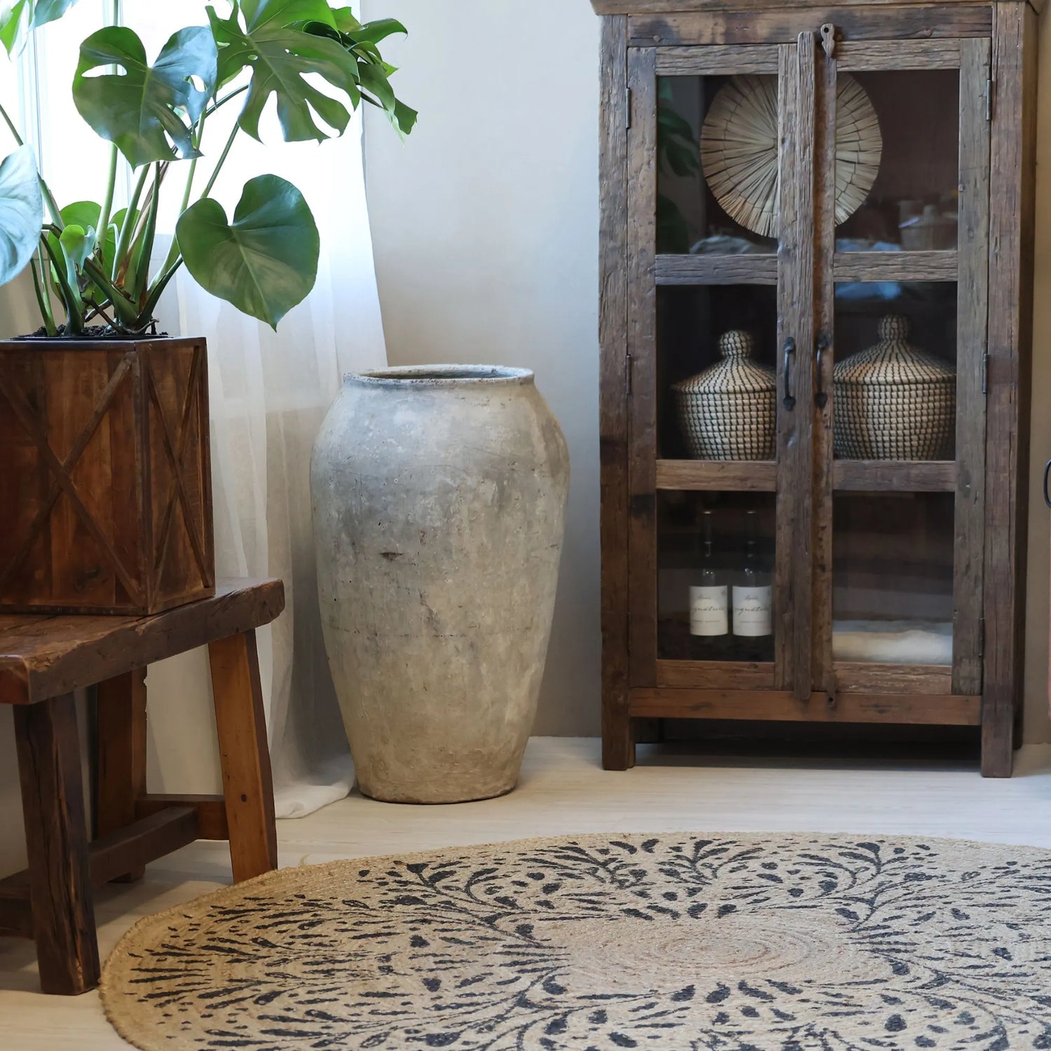 Chic Antique Grimaud Holzbank aus recyceltem Massivholz 90 cm