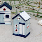 Chic Antique Deko Strandhaus "Sky Blue" weiß 15,5 cm handbemalt