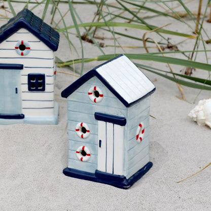 Chic Antique Deko Strandhaus "Sky Blue" weiß 15,5 cm handbemalt