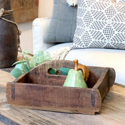 Grimaud Holzkiste mit Henkel aus massivem Recyclingholz von Chic Antique