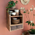 Grimaud Holzregal mit Schublade aus gealtertem Holz von Chic Antique