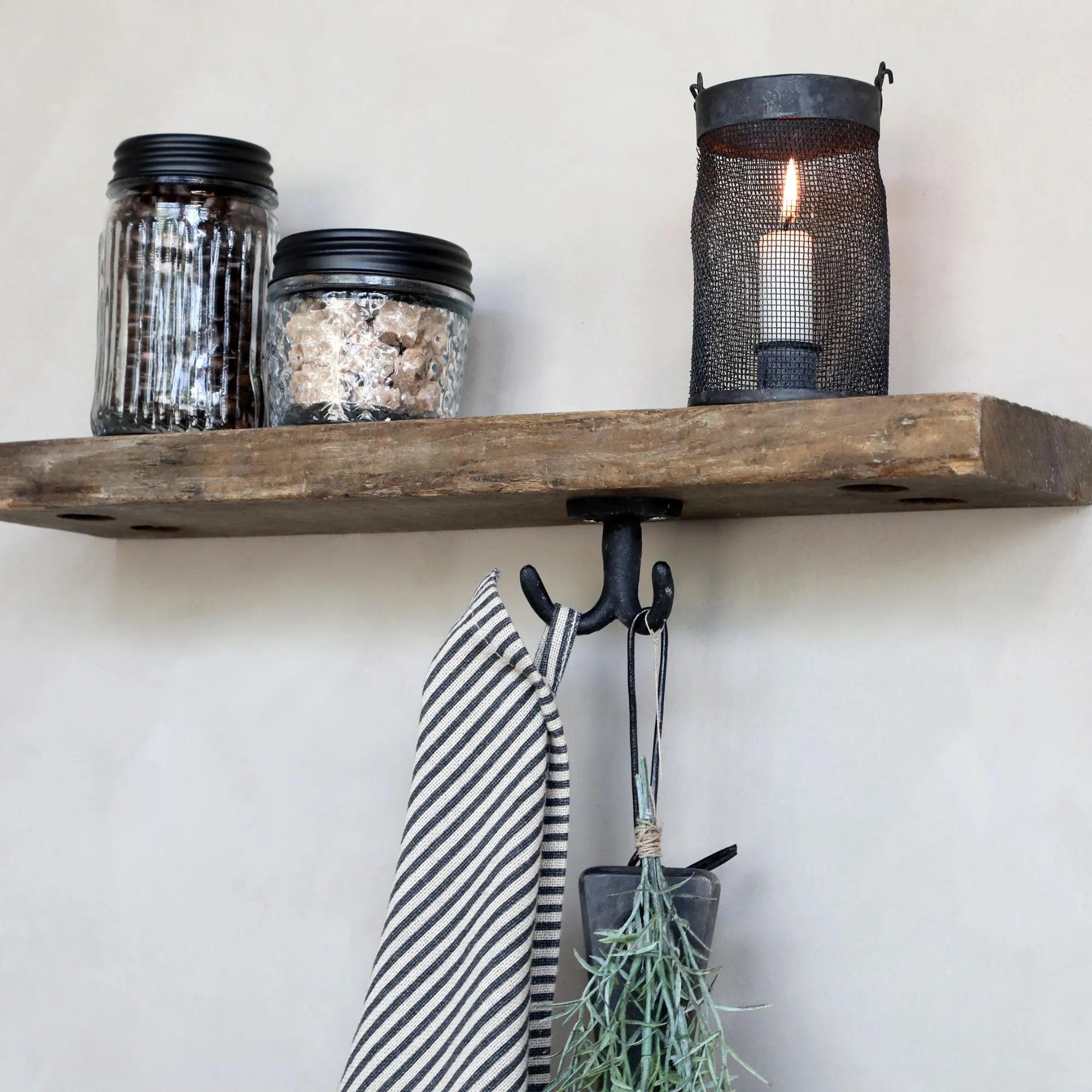 Grimaud UNIKA Regalbrett aus den Stufen alter Schiffsleitern, 50 cm von Chic Antique