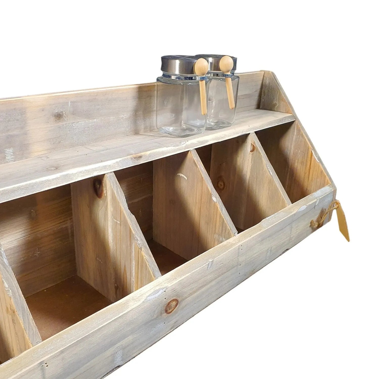 Holz Organizer mit 5 Fächern 78 cm