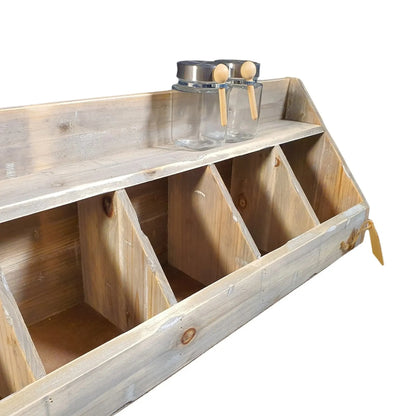 Holz Organizer mit 5 Fächern 78 cm