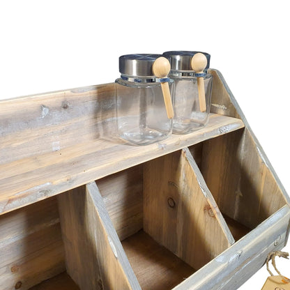 Holz Organizer mit drei Fächern 47 cm