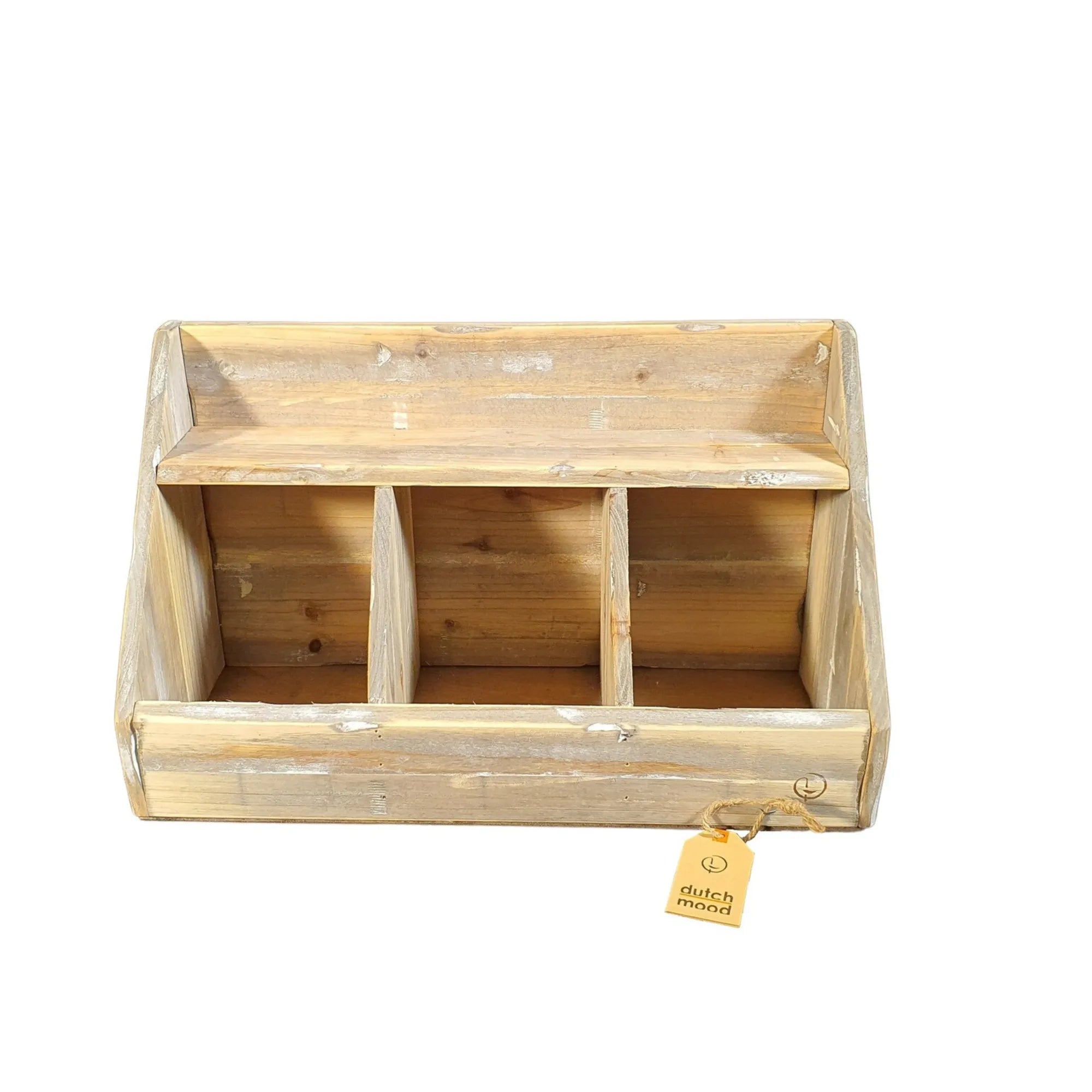 Holz Organizer mit drei Fächern 47 cm