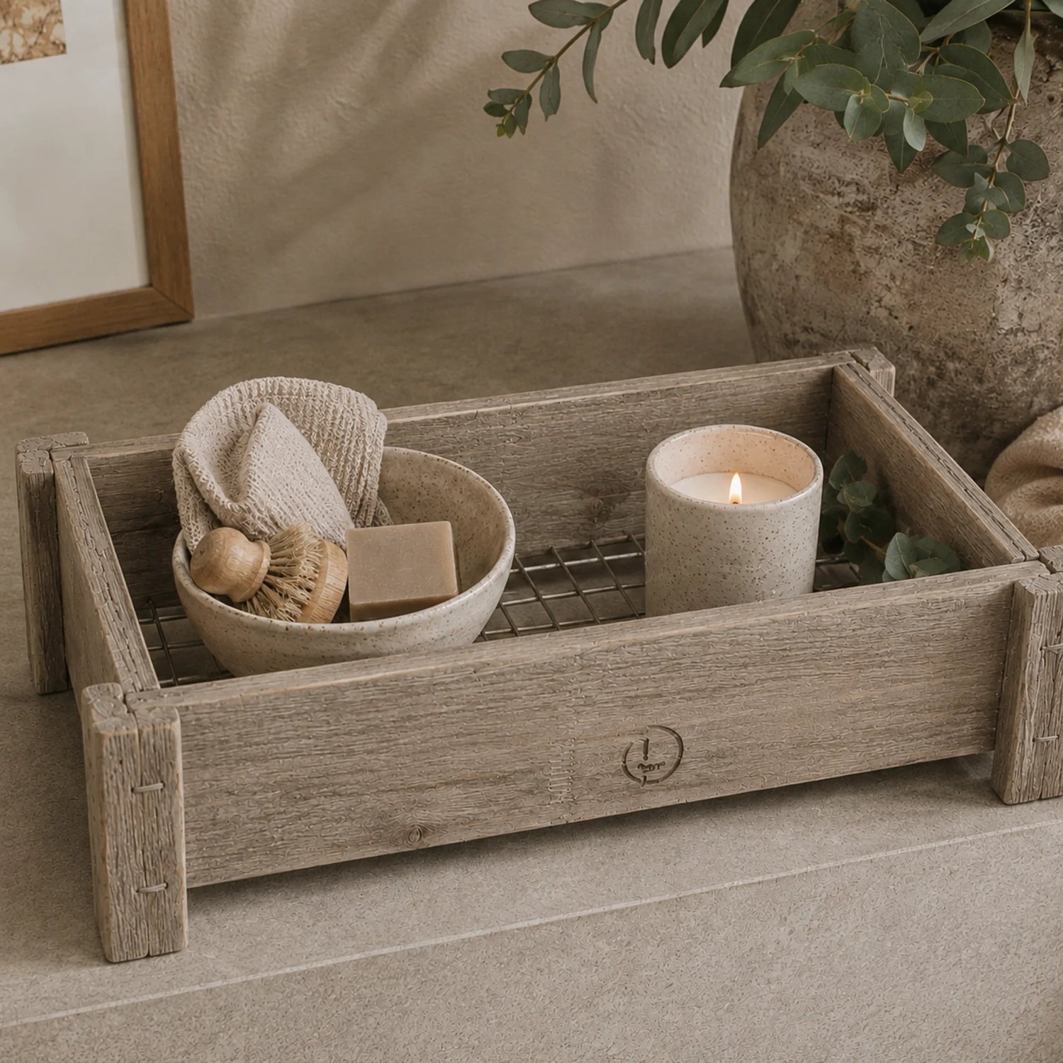 Holzbox mit Gitterboden in 2 verschiedenen Größen