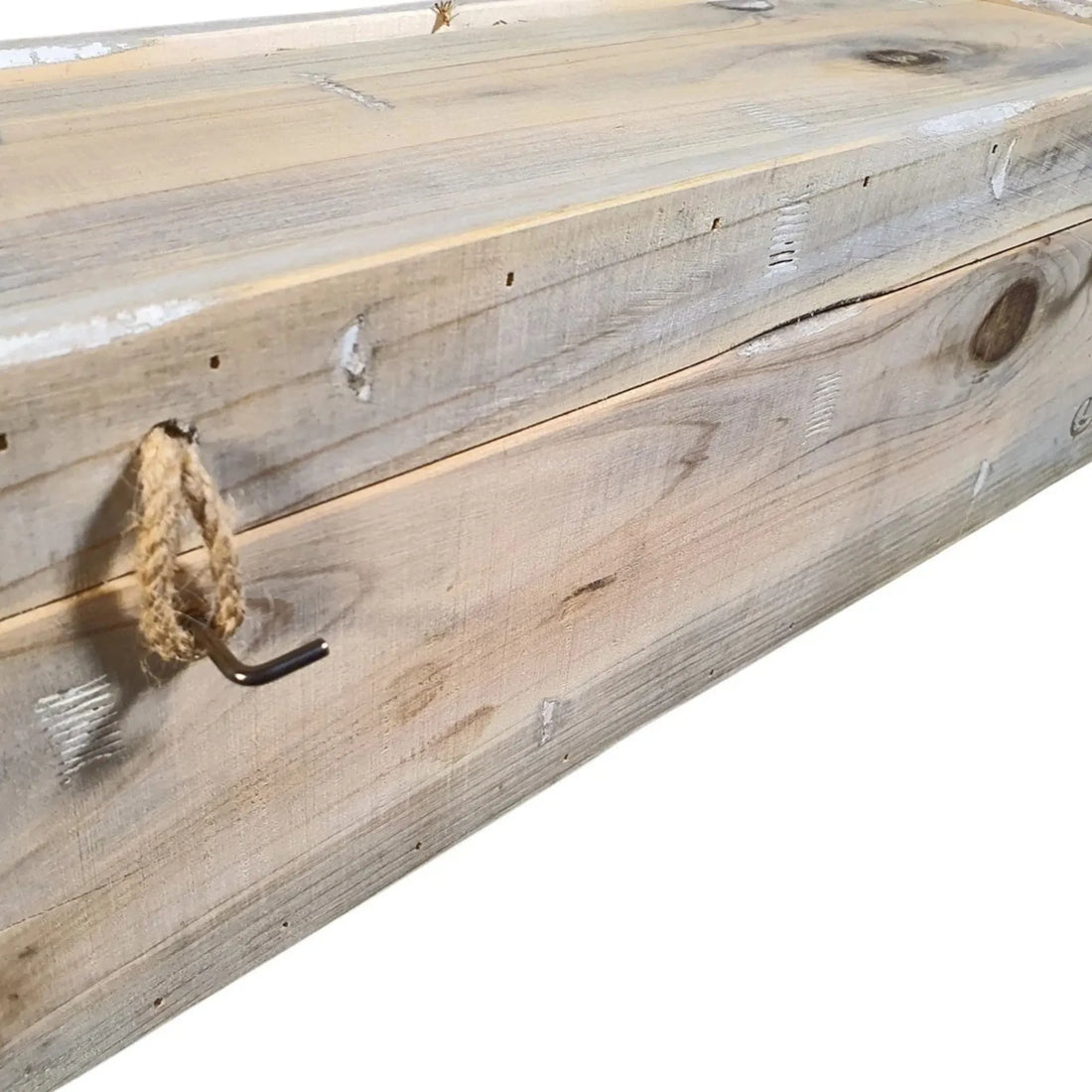 Dutch Mood Holzkiste mit Deckel und Seilverschluss 43 cm