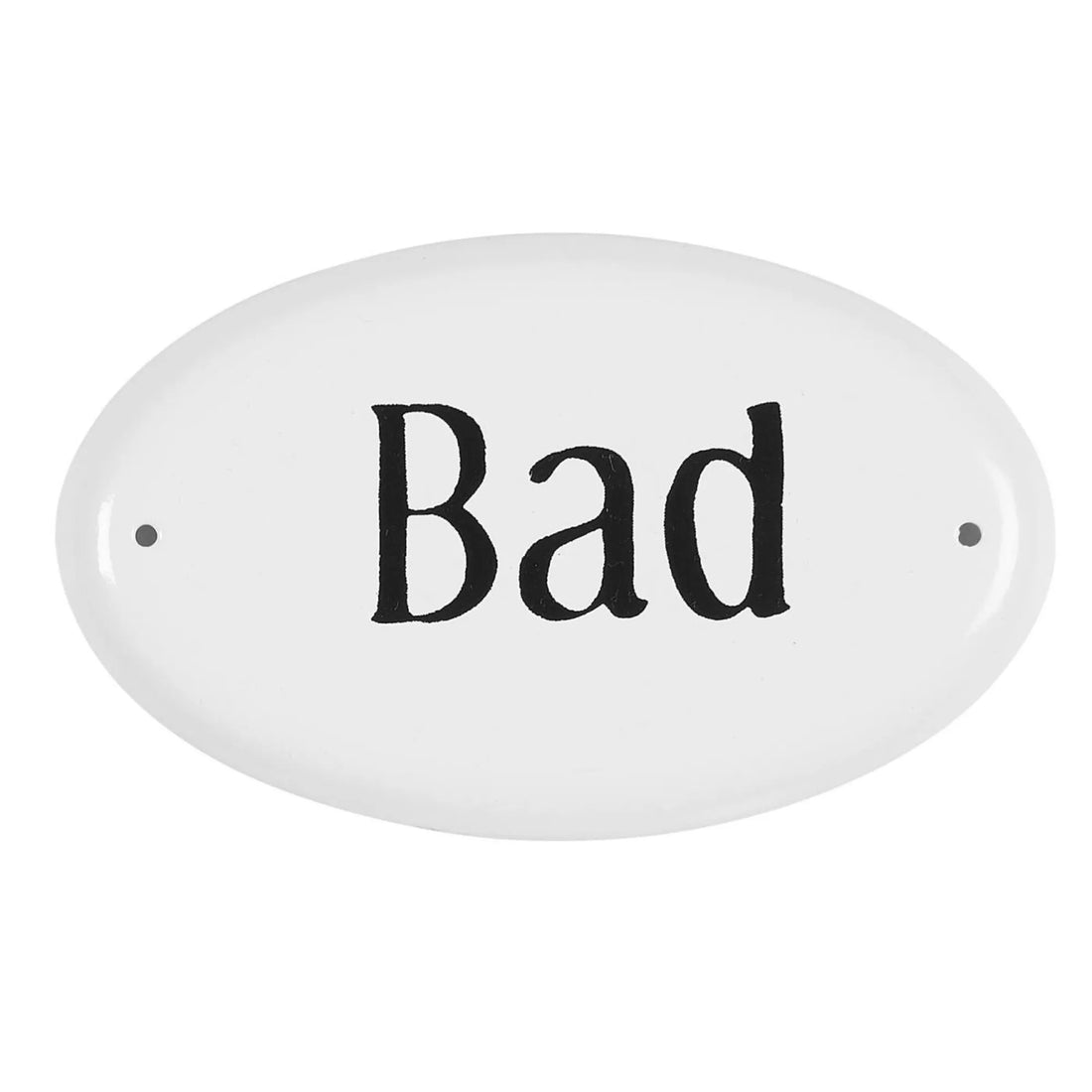 Ib Laursen Schild „Bad“ aus Metall weiß 9 cm