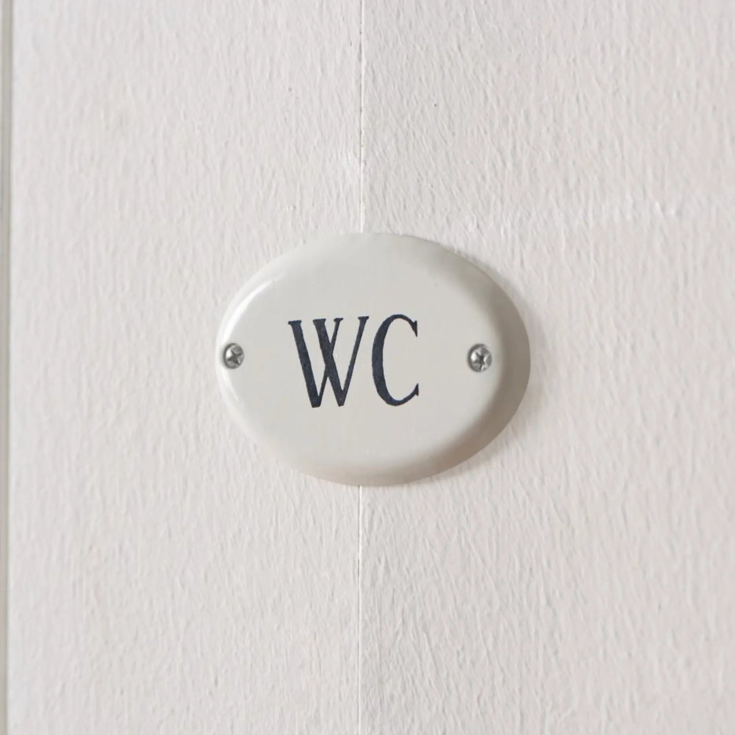 Ib Laursen Schild „WC“ aus Metall weiß 9 cm
