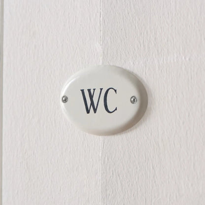 Ib Laursen Schild „WC“ aus Metall weiß 9 cm