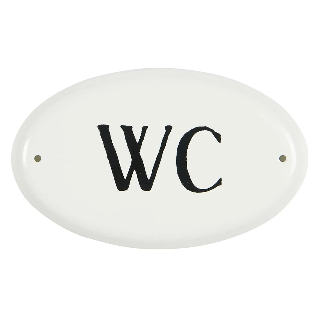 Ib Laursen Schild „WC“ aus Metall weiß 9 cm