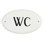 Ib Laursen Schild „WC“ aus Metall weiß 9 cm