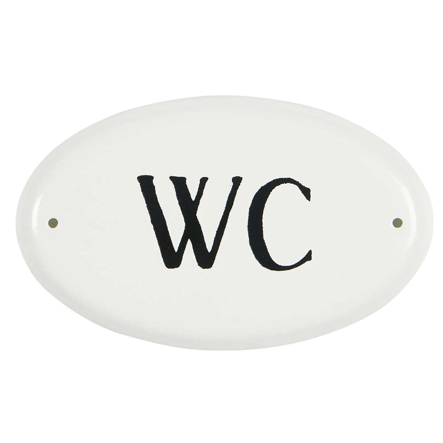 Ib Laursen Schild „WC“ aus Metall weiß 9 cm