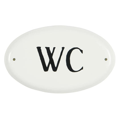 Ib Laursen Schild „WC“ aus Metall weiß 9 cm