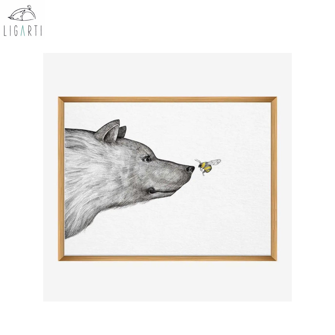 Ligarti "Die Begegnung" A 4 Poster Kunstdruck  anna  ole shop anna  ole shop