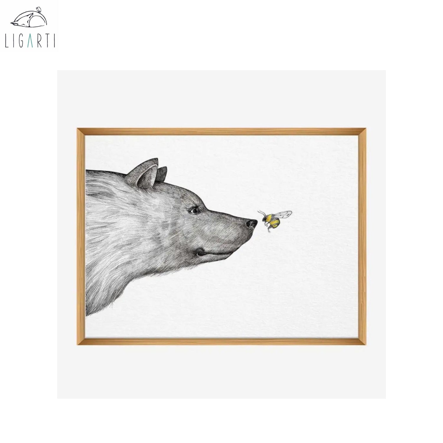 Ligarti "Die Begegnung" A 4 Poster Kunstdruck  anna  ole shop anna  ole shop