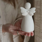Majas Cottage "Dankeschön" Engel weiß Kerzenhalter 14 cm hoch