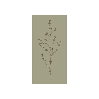 Servietten mit Blütenzweig in Moosgrün 20 × 10 cm, 16 Stück von Ib Laursen