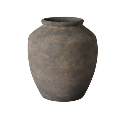 Terrakotta Krug Minerva von Ib Laursen in Braun mit handbemalter Oberfläche.