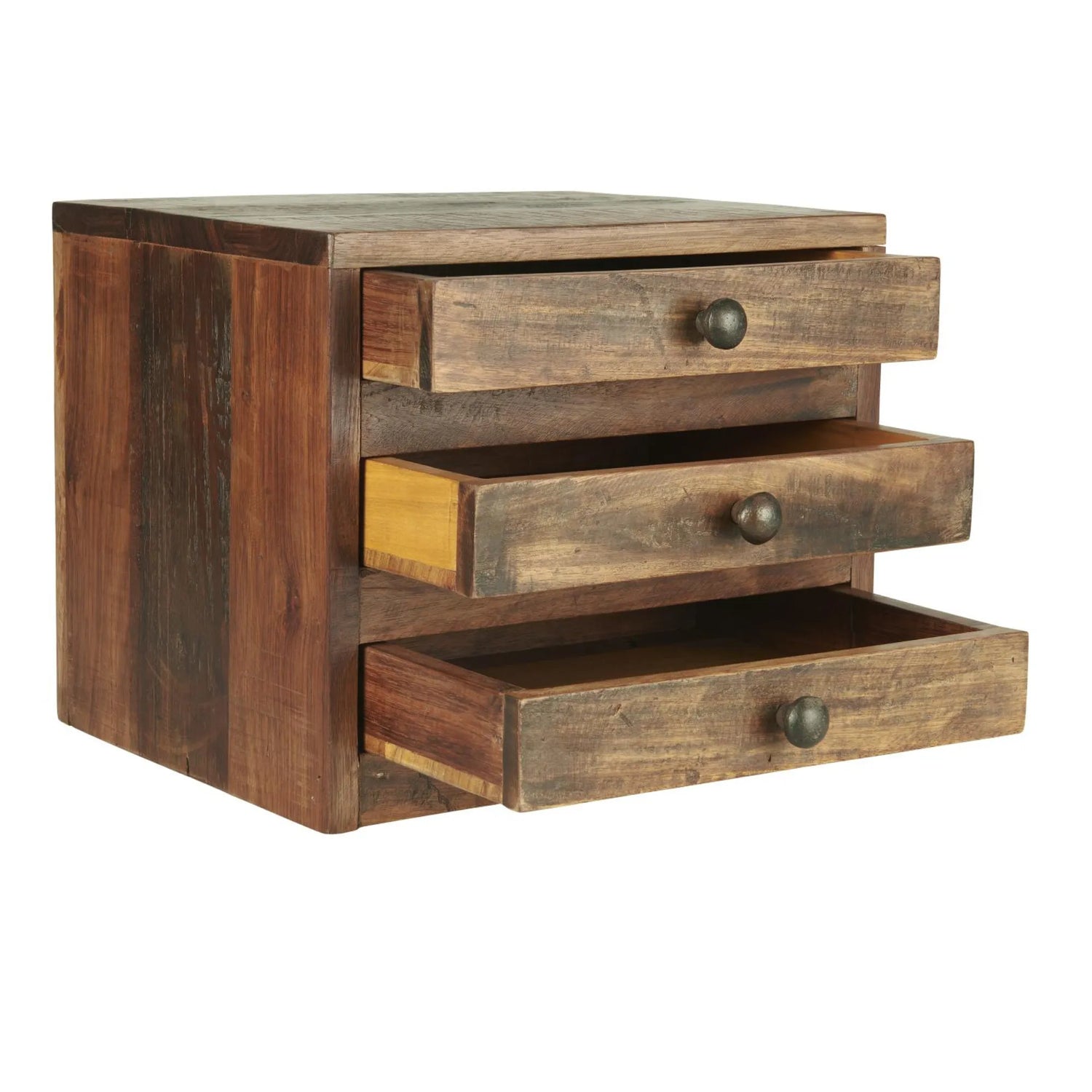 UNIKA Kommode mit 3 Schubladen aus recyceltem Holz von Ib Laursen