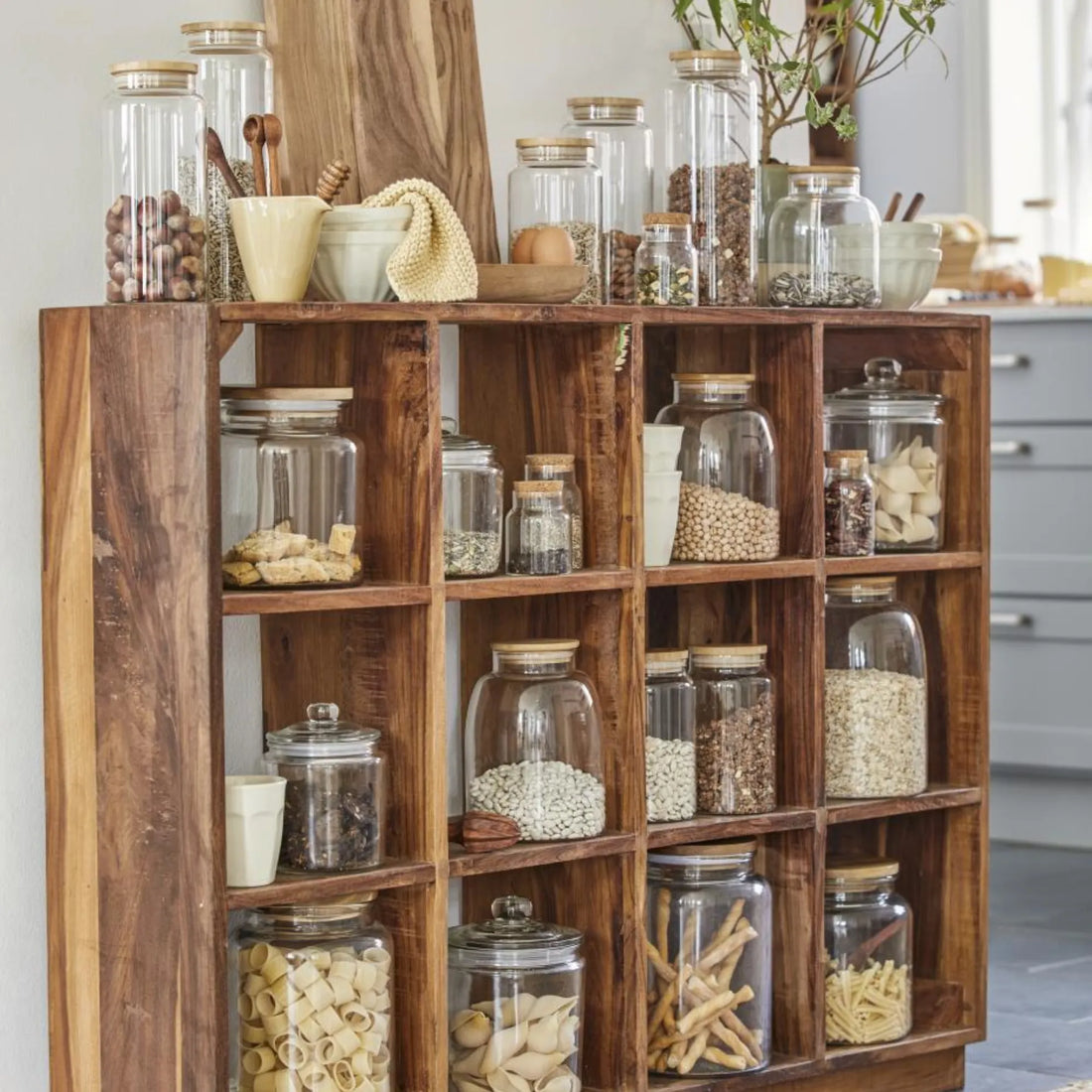 UNIKA Regal mit 12 Fächern aus recyceltem Holz von Ib Laursen