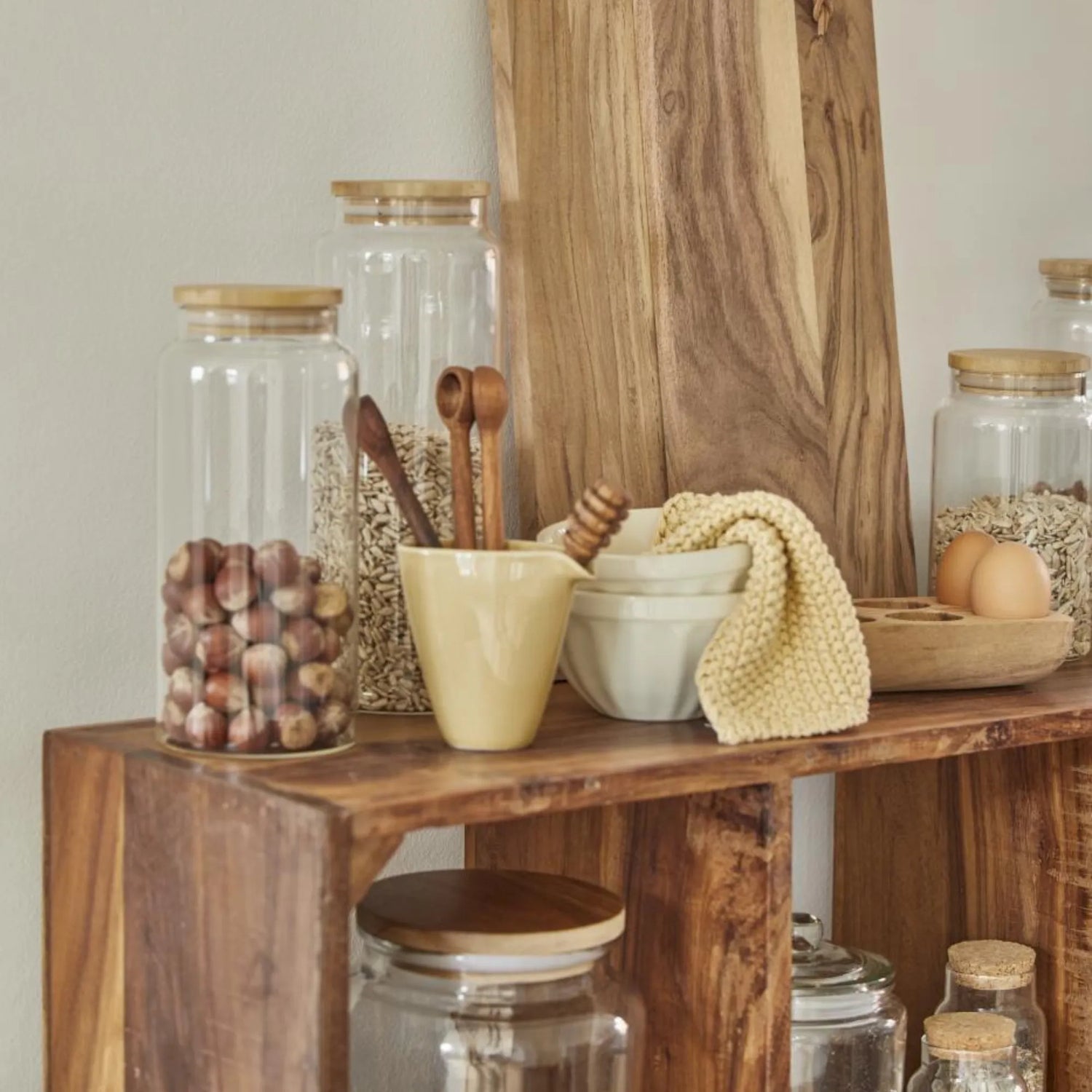 UNIKA Standregal mit 12 Fächern 110 cm aus recyceltem Holz von Ib Laursen
