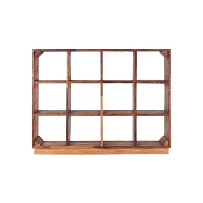 UNIKA Standregal mit 12 Fächern 110 cm aus recyceltem Holz von Ib Laursen